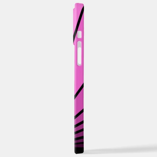 Coque iPhone 12 Pro Max Soleil Art déco rose (Côté gauche)