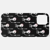 Coque iPhone 12 Pro Max Squelette d'Halloween avec épée (Retour horizontal)