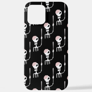 Coque iPhone 12 Pro Max Squelette d'Halloween avec une épée 