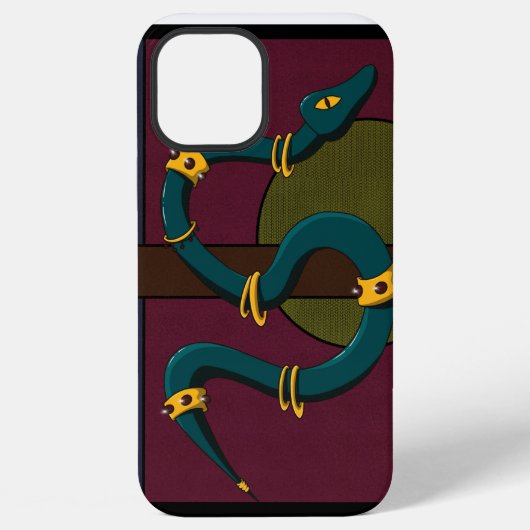 Coque iPhone 12 Pro Max Sticker Carré Snake (Verso)
