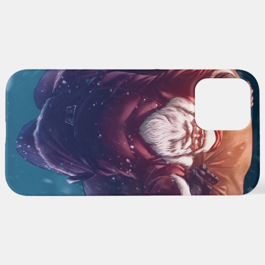 Coque iPhone 12 Pro Max Super Père Noël (Retour horizontal)
