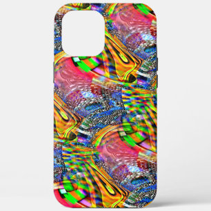 Coque iPhone 12 Pro Max Superposition de couleurs vives et claires sur un