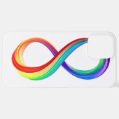 Coque iPhone 12 Pro Max Symbole d'infinité arc-en-ciel stratifié (Retour horizontal)