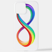 Coque iPhone 12 Pro Max Symbole d'infinité arc-en-ciel stratifié (Verso)