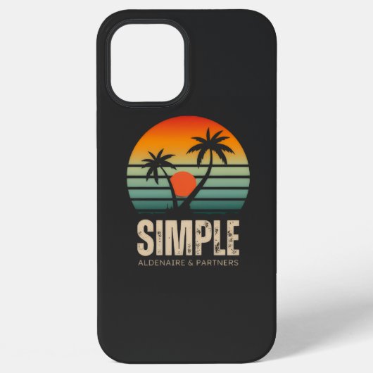 Coque iPhone 12 Pro Max T-shirt Simple Coucher de soleil - Conception de v (Verso)
