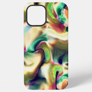 Coque iPhone 12 Pro Max Tache fibreuse de couleurs voyantes et dégradé lis