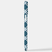 Coque iPhone 12 Pro Max Tartan en coque iphone bleu et blanc (Côté droit)