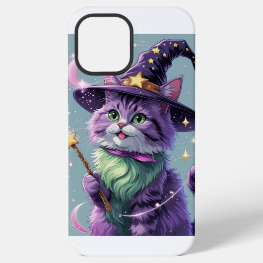 Coque iPhone 12 Pro Max Thème Chat Sorcier (Verso)