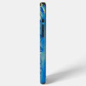 Coque iPhone 12 Pro Max Tournesol Bleu (Côté gauche)