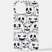 Coque iPhone 12 Pro Max Unique drôle Citrouille Visages Croquis Halloween (Verso)