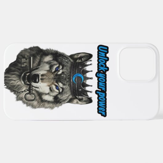 Coque iPhone 12 Pro Max wolf king unlock your power (Retour horizontal)