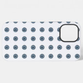 Coque iPhone 12 Pro Max Yeux à points bleu d'Halloween (Verso Horizontal)
