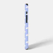 Coque iPhone 12 Pro Mignons nuages blancs sur bleu (Côté gauche)