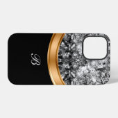 Coque iPhone 12 Pro Monogramme de Crystal Bing de Faux classique (Verso Horizontal)