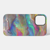 Coque iPhone 12 Pro Monogramme d'opale (Verso Horizontal)