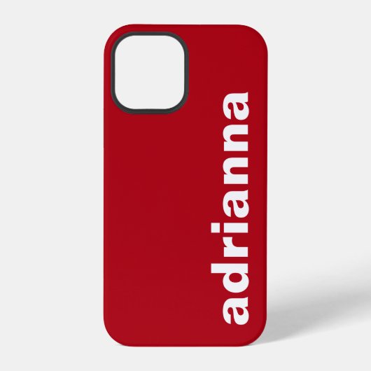 Coque iPhone 12 Pro Monogramme Moderne Rouge (Verso)