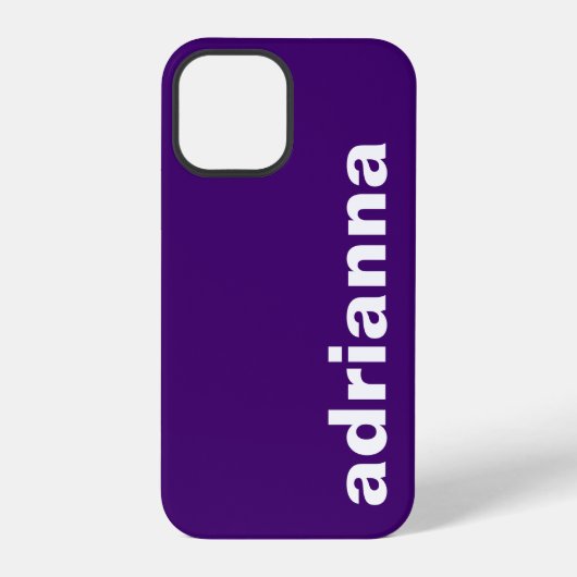 Coque iPhone 12 Pro Monogramme Moderne Violet (Verso)
