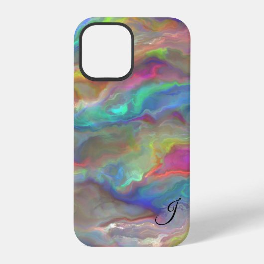 Coque iPhone 12 Pro Monogramme optique (Verso)