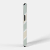Coque iPhone 12 Pro Monogramme vert Tan moderne Abstrait (Côté droit)