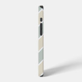 Coque iPhone 12 Pro Monogramme vert Tan moderne Abstrait (Côté gauche)