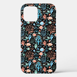 Coque iPhone 12 Pro Motif aquarelle sous l'eau foncé