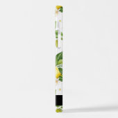 Coque iPhone 12 Pro Motif citron, Fleurs de citron, Feuilles, Votre No (Côté gauche)