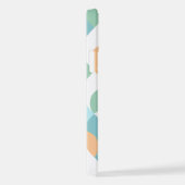 Coque iPhone 12 Pro Motif d'art Turquoise bleu bleu rétro (Côté droit)