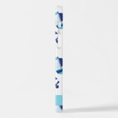 Coque iPhone 12 Pro Motif De Baleines, Baleines Bleues, Votre Nom (Côté gauche)