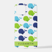 Coque iPhone 12 Pro Motif De Baleines, Beaux Baleines, Votre Nom (Verso)