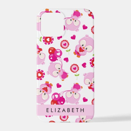 Coque iPhone 12 Pro Motif De Chouettes, Chouettes Mignonnes, Chouettes (Verso)