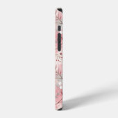 Coque iPhone 12 Pro Motif de fleurs Sakura rose (Côté gauche)