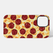 Coque iPhone 12 Pro Motif de pizza pepperoni (Verso Horizontal)