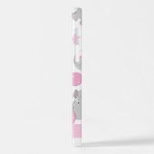 Coque iPhone 12 Pro Motif D'Eléphants, Eléphants Mignons, Votre Nom (Côté gauche)