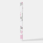 Coque iPhone 12 Pro Motif D'Eléphants, Eléphants Mignons, Votre Nom (Côté droit)