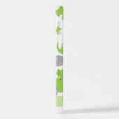 Coque iPhone 12 Pro Motif Des Eléphants Verts, Étoiles, Votre Nom (Côté gauche)