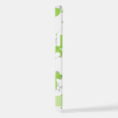 Coque iPhone 12 Pro Motif Des Eléphants Verts, Étoiles, Votre Nom (Côté droit)