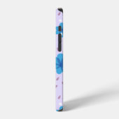 Coque iPhone 12 Pro Motif des fleurs bleues douces (Côté gauche)