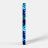 Coque iPhone 12 Pro Motif Fleurs Rose Bleue Classique-87600 (Côté droit)