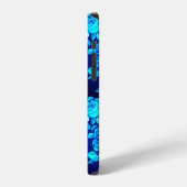 Coque iPhone 12 Pro Motif Fleurs Rose Bleue Classique-87600 (Côté gauche)