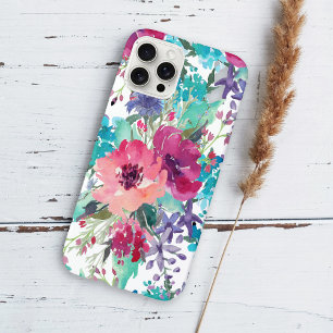 Coque iPhone 12 Pro Motif floral aquarelle coloré