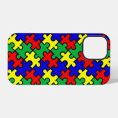 Coque iPhone 12 Pro Motif sans couture de puzzle (Verso Horizontal)