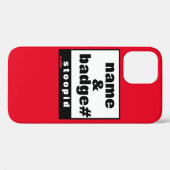 coque iPhone 12 Pro "NOM & BADGE#" (Verso (horizontal))