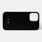 Coque iPhone 12 Pro Nom de couple simple monogrammé (Verso Horizontal)