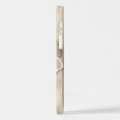 Coque iPhone 12 Pro Papier tordu rustique Peinture à huile de bois Per (Côté gauche)