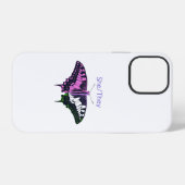 Coque iPhone 12 Pro Papillon à queue noire non binaire (Verso Horizontal)