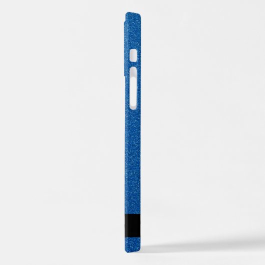 Coque iPhone 12 Pro Parties scintillant bleue, Arrière - plan Parties  (Côté gauche)