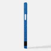 Coque iPhone 12 Pro Parties scintillant bleue, Arrière - plan Parties  (Côté droit)
