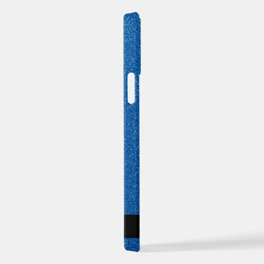 Coque iPhone 12 Pro Parties scintillant bleue, Arrière - plan Parties  (Côté droit)