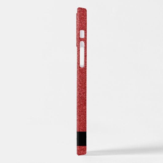Coque iPhone 12 Pro Parties scintillant rouge, Arrière - plan Parties  (Côté gauche)