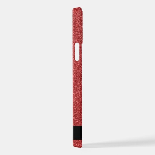 Coque iPhone 12 Pro Parties scintillant rouge, Arrière - plan Parties  (Côté droit)